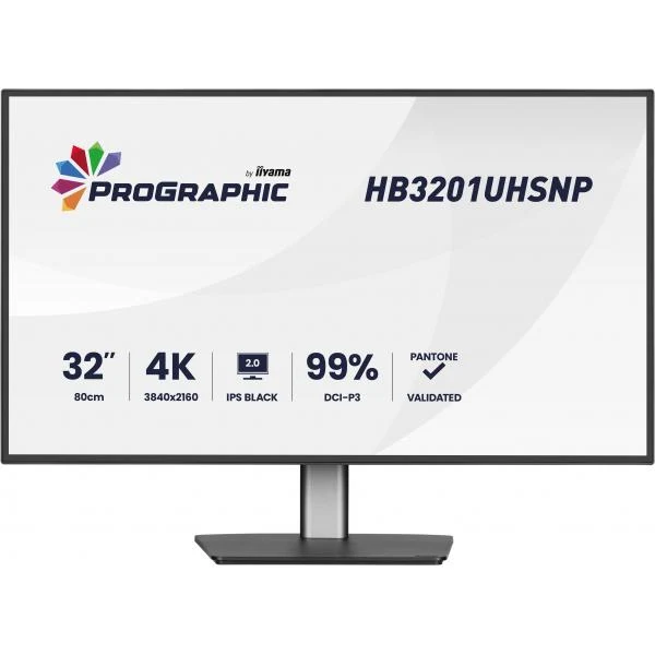 iiyama ProGraphic HB3201UHSNP-B1 Monitor PC 80 cm (31.5") 3840 x 2160 Pixel 4K Ultra HD Nero [HB3201UHSNP-B1]