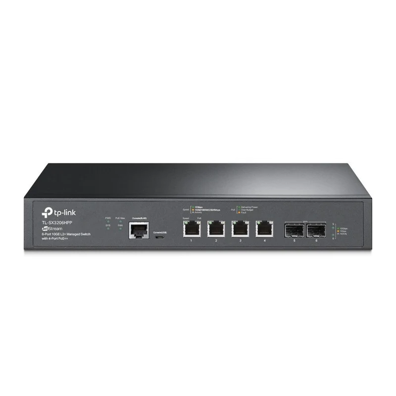 TP-Link Omada SX3206HPP switch di rete Gestito L2+ 10G Ethernet (100/1000/10000) Supporto Power over Ethernet (PoE) Nero [SX3206HPP]