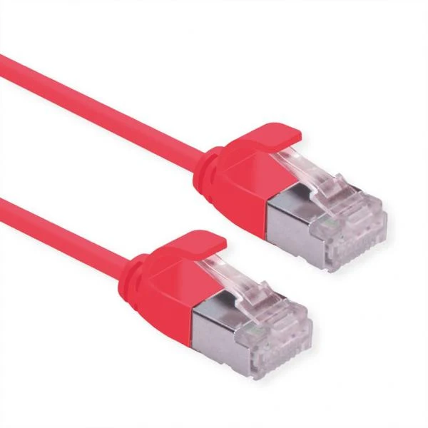 ROLINE GREEN CAVO U/FTP DATACENTER PATCHCORD CAT.6A CLASS EA, LSOH/TPE, SLIM, ROSSO, 0.15M [21.44.3310]