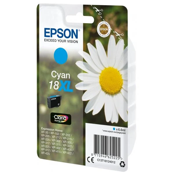 EPSON CART INK CIANO XL PER XP-102/202/205/302/305/402 SERIE MARGHERITA [C13T18124012]