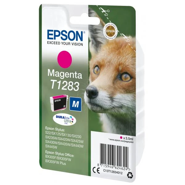 EPSON CART INK MAGENTA STYLUS S22/SX125/SX420W, SERIE M VOLPE [C13T12834012]