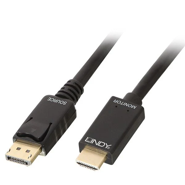Lindy 36921 cavo e adattatore video 1 m DisplayPort HDMI tipo A (Standard) Nero