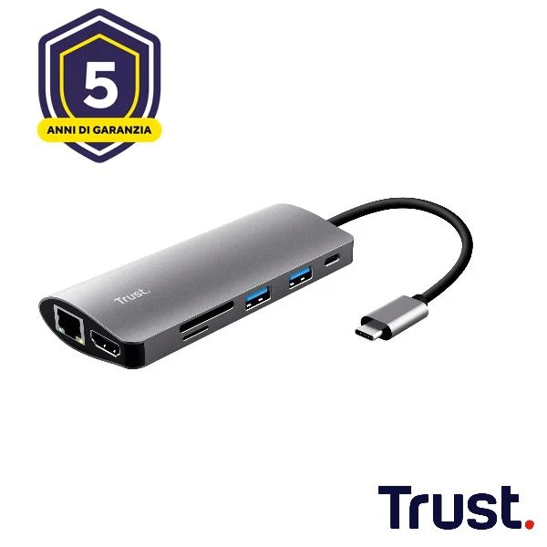 Trust Dalyx scheda di interfaccia e adattatore Interno HDMI, RJ-45, USB 3.2 Gen 1 (3.1 Gen 1)