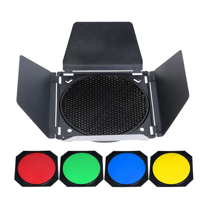 Godox BD-04 Barndoor Kit frangiflusso con griglia e 4 filtri - Art. BD-04