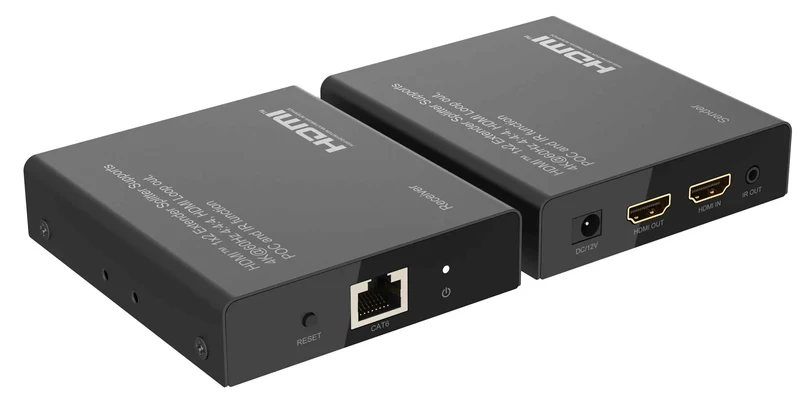 Kit TX-RX Extender HDMI, 70MT UTP, 4K@60Hz HDR, Loop-out