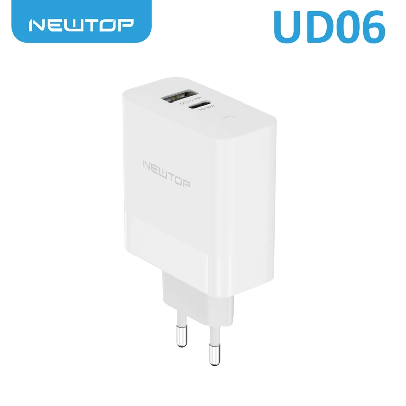 NewTop Caricatore UD06 QC3.0 USB e Type C 18W + PD 65W
