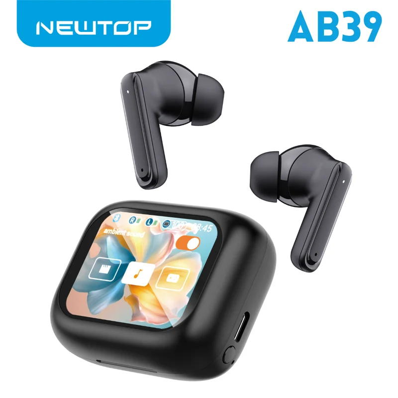 NewTop AB39 Auricolari Bluetooth con Display Touch multifunzione