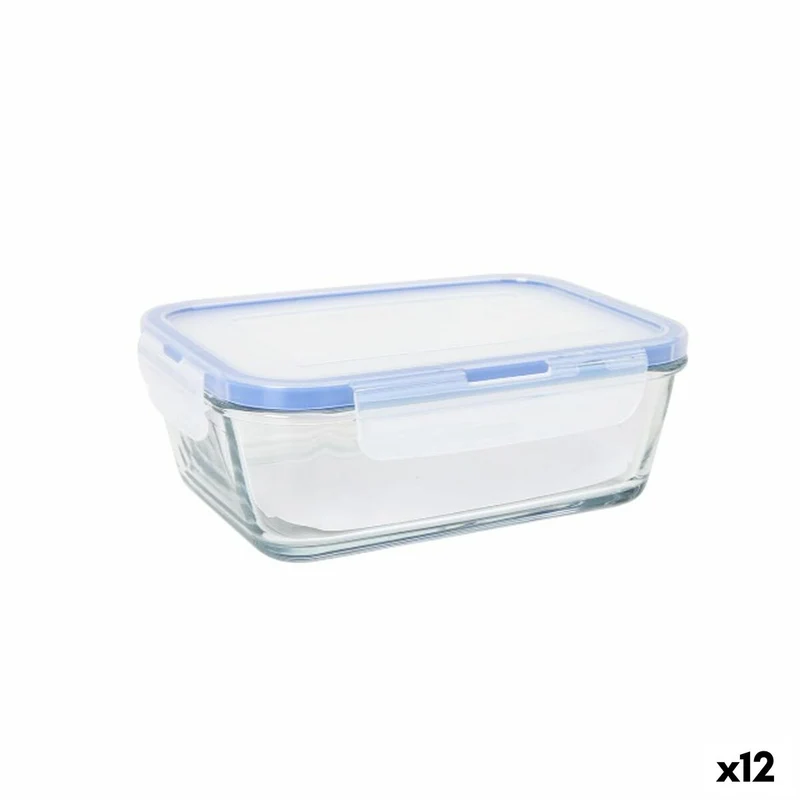 Hermetic Lunch Box LAV Grey Transparent 0,8 L (12 Units)