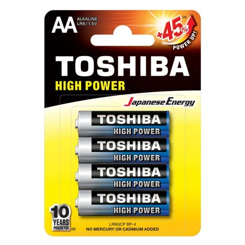 Toshiba Batterie Stilo AA Alcalina LR6GCP BP-4 (4pz)