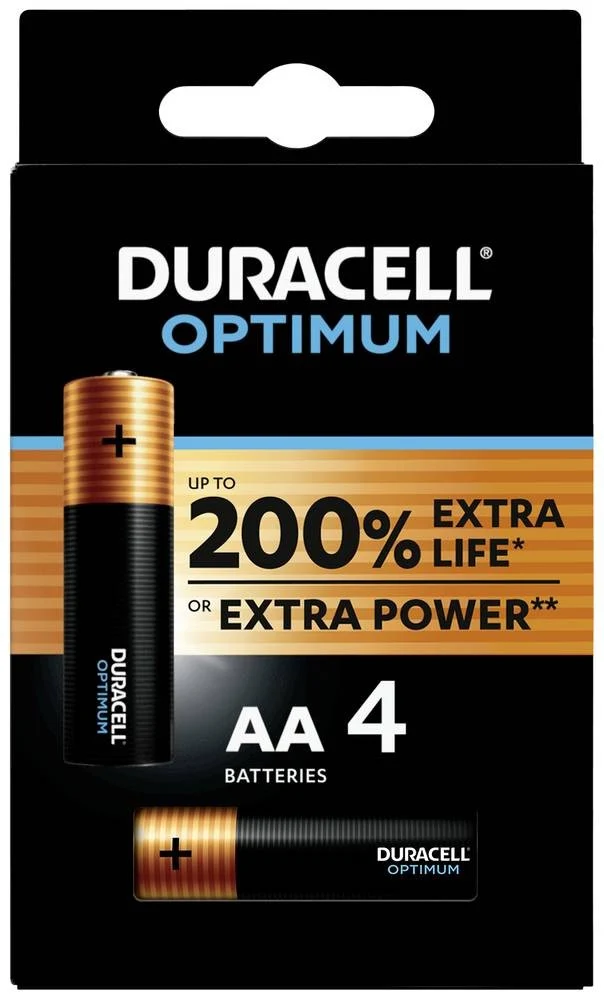 Duracell Optimum Batterie Stilo AA Alkaline 4PZ