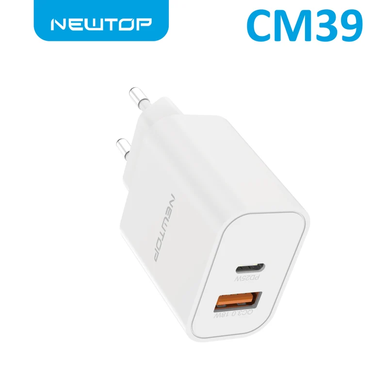 NewTop Caricatore CM39 QC3.0 USB e Type C 18W + 25W