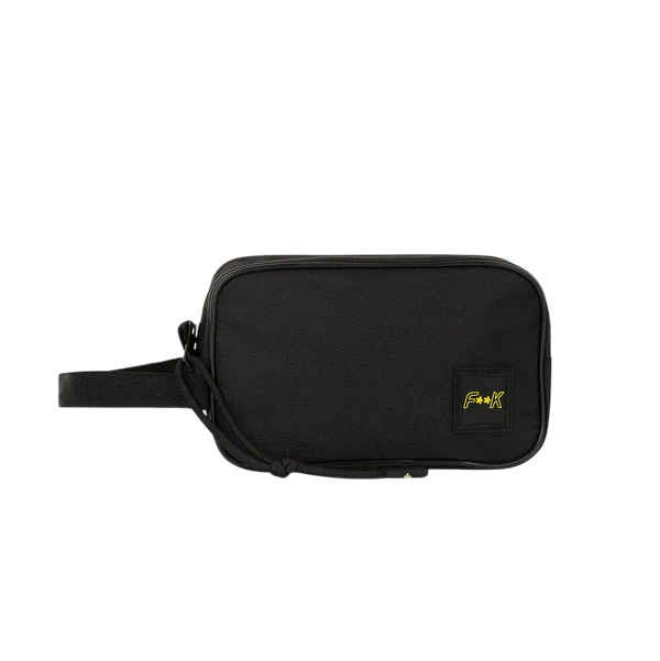 F**K Pochette con logo dotata di chiusura zip. Dimensioni: 16 X 19 X 5 X cm. M01AU81-BK nero