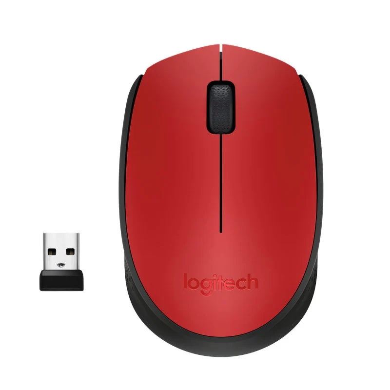 Logitech Mouse Wireless M171 Rosso