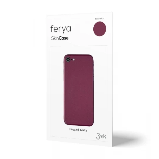 3Mk Ferya Skincase Pellicola iPhone 7 Plus 8 Plus Burgund Matte