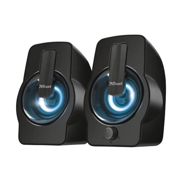 TRUST SET ALTOPARLANTI SPEAKERS 2.0 12W PICCO (6W RMS) ILLUMINATI LED RGB - GEMI - NERO [22948]