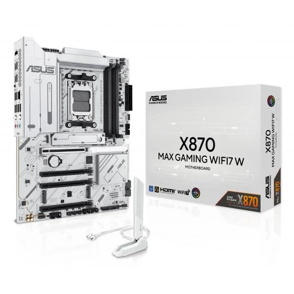 ASUS MB X870 MAX GAMING WIFI7 W//AM5,X870,USB4,WIFI7,AURA BIANCA [X870 MAX GAM WIFI7 W]