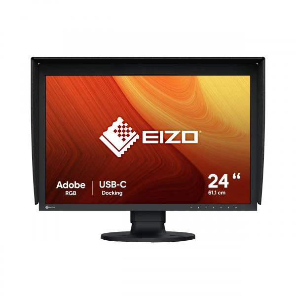 EIZO MONITOR 24", 16:10, 1920X1200, WIDE GAMUT, IPS LCD, CALIBRATION SENSOR, 400 CD/SQM, USB-C (DISP [CG2400S]