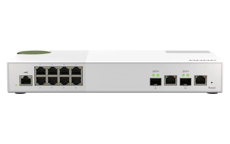 QNAP QSW-M2108R-2C switch di rete Gestito L2 2.5G Ethernet (100/1000/2500) Supporto Power over Ethernet (PoE) Nero [QSW-M2108R-2C]