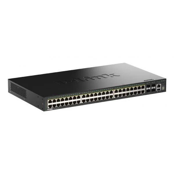 D-Link DGS-1530-52P/E switch di rete Gestito L2 Gigabit Ethernet (10/100/1000) Supporto Power over Ethernet (PoE) Nero [DGS-1530-52P/E]