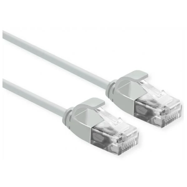 ROLINE CAVO DI RETE UTP DATA CENTER PATCHCORD CAT.6A/CLASSE EA, LSOH, SLIM, GRIGIO, 0.3M [21.15.3901]