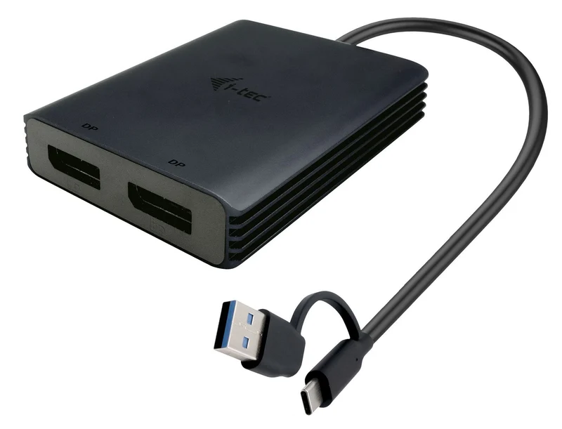 i-tec USB-A/USB-C Dual 4K/60 Hz DisplayPort Video Adapter [CADUAL4KDP]