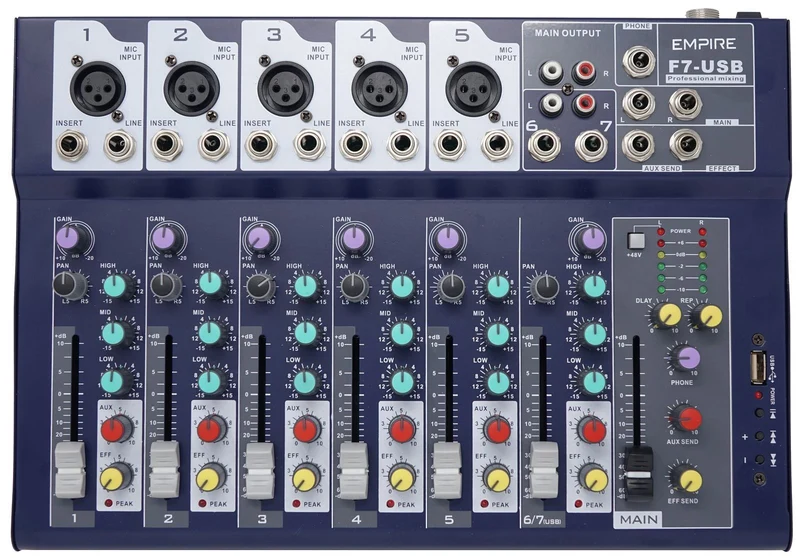 Empire Media F7-USB 7 canali Multicolore [EMSP.F7USB]