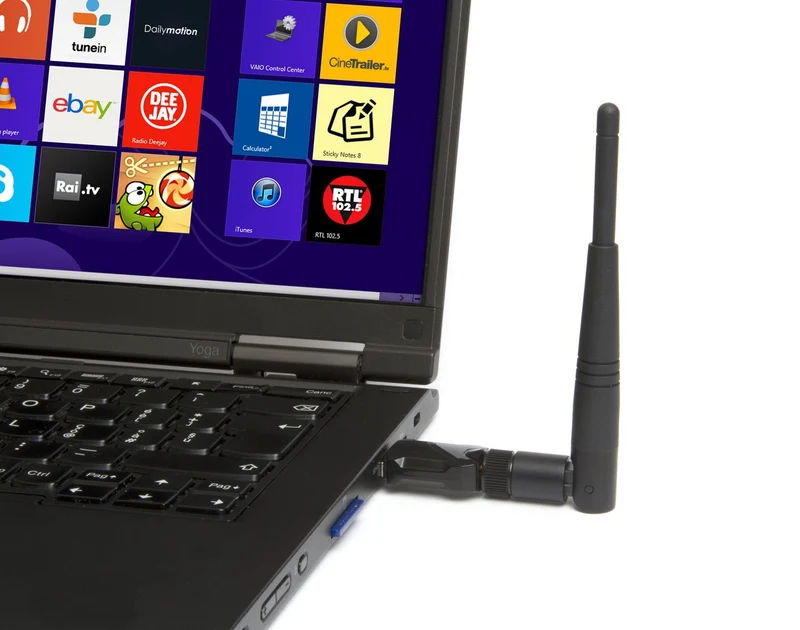 Hamlet Adattatore USB Wi-Fi 600Mbps Dual Band 5GHz + 2.4GHz standard 802.ac con antenna rimovibile [HNW600ACU]