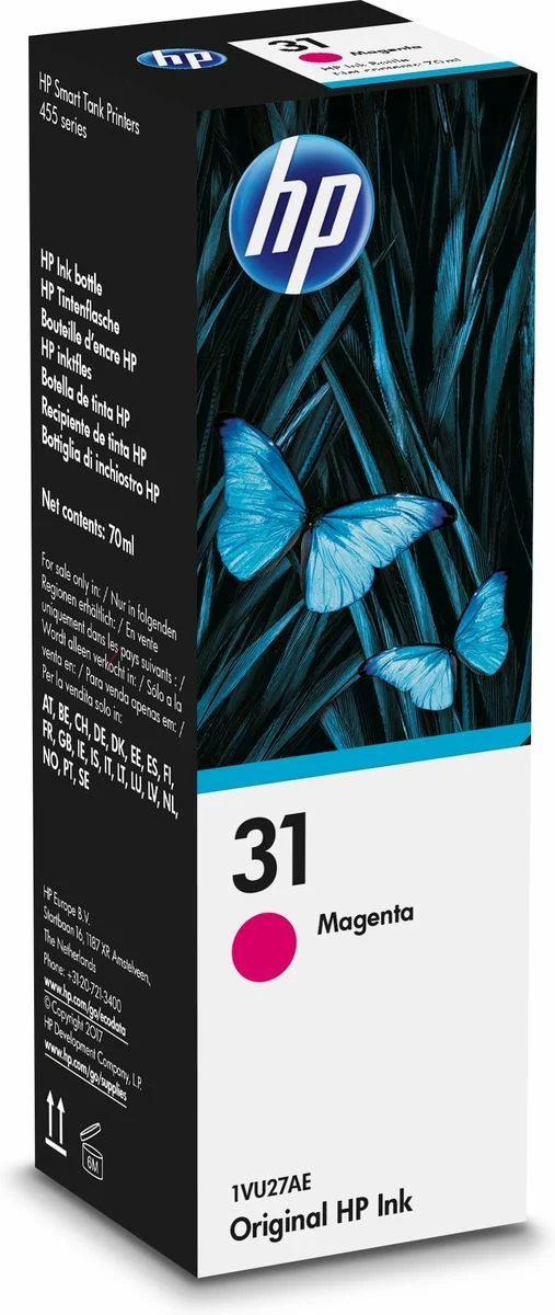 HP Flacone di inchiostro magenta originale 31 da 70 ml [1VU27AE]