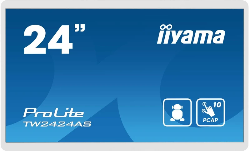 iiyama TW2424AS-W1 visualizzatore di messaggi Pannello piatto per segnaletica digitale 60,5 cm (23.8") Wi-Fi 350 cd/m 4K Ultra HD Nero Touch screen Processore integrato Android 24/7 [TW2424AS-W1]