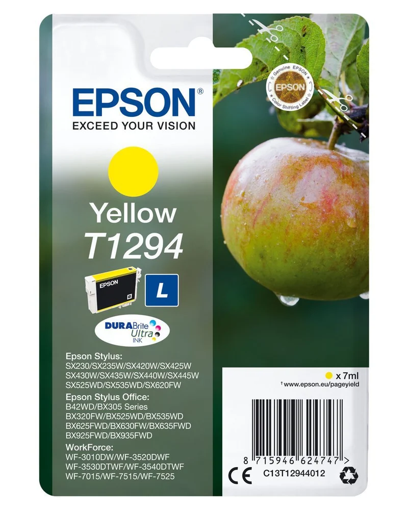 Epson Apple Inchiostro giallo singolo DURABrite Ultra Mela T1294 [C13T12944012]