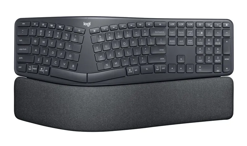 Logitech ERGO K860 for Business - Tastiera split ergonomica - Design ergonomico, tecnologia Logi Bolt sicura, Bluetooth, certificazione globale, Windows/Mac/Chrome/Linux - Graphite [920-010349]