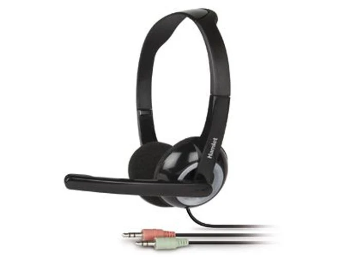Hamlet Smart Headset cuffia per computer con microfono regolabile connesione jack 3.5mm [HHEADMJK]