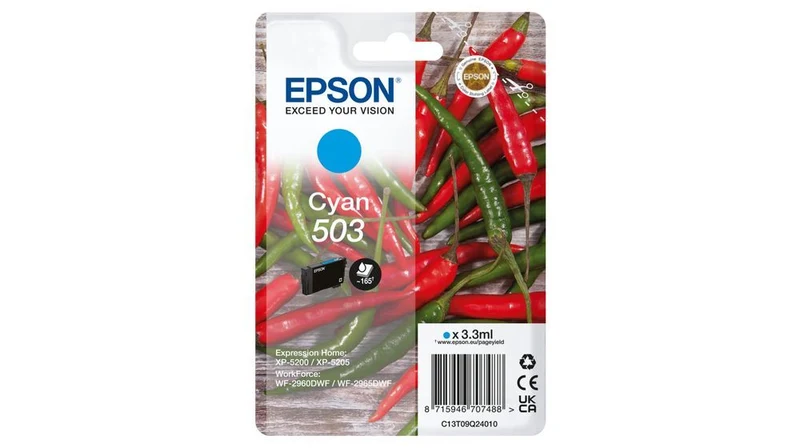 Epson Singlepack Cyan 503 Ink [C13T09Q24010]