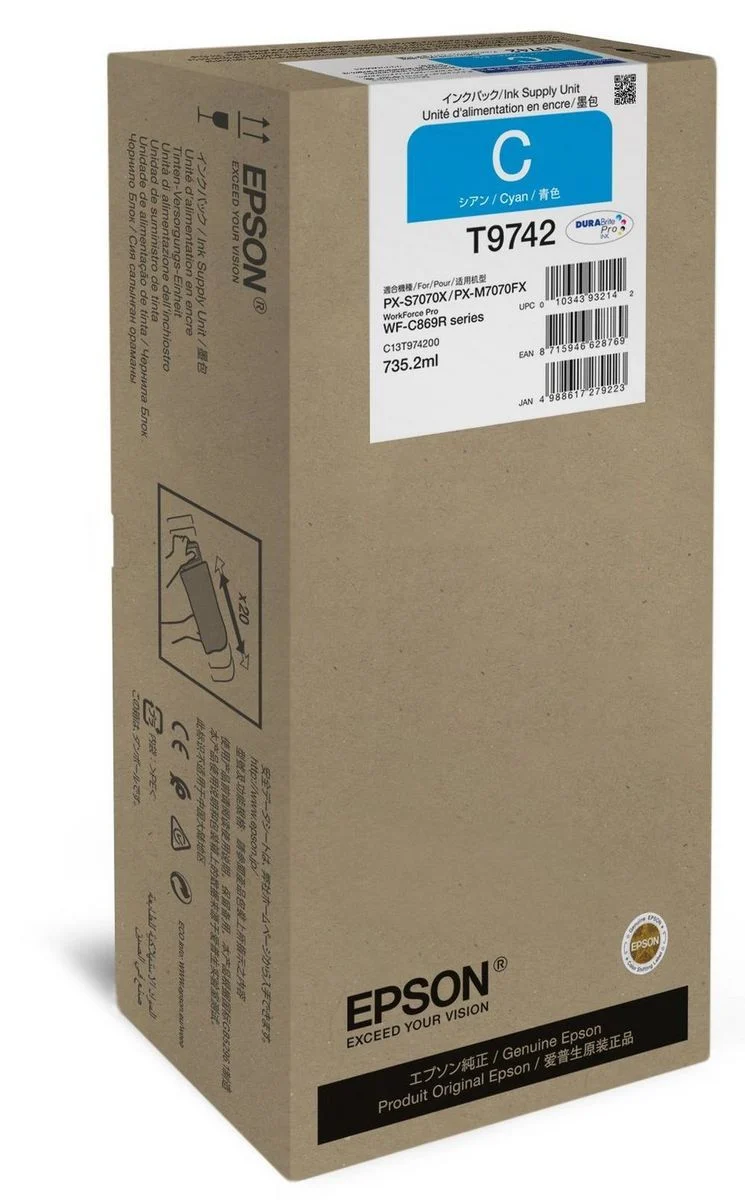 Epson WorkForce Pro WF-C869R Ink Pack XXL Cyan [C13T97420N]