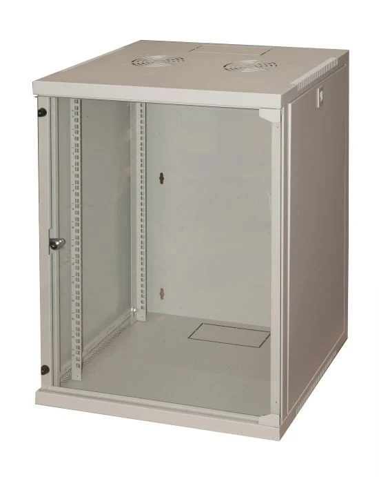 LINK Armadio Rack 19" 15 Unita' Da Muro Per Reti (A)750 X (L)540 X (P) 450 Mm Colore Grigio Porta Vetro [LK1915UG]