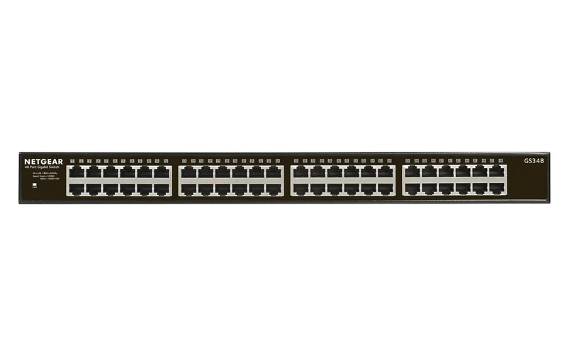NETGEAR GS348 Non gestito Gigabit Ethernet (10/100/1000) 1U Nero [GS348-100EUS]