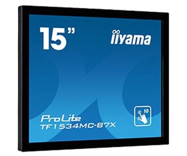 iiyama TF1534MC-B7X Monitor PC 38,1 cm (15") 1024 x 768 Pixel XGA LED Touch screen Multi utente Nero [TF1534MC-B7X]