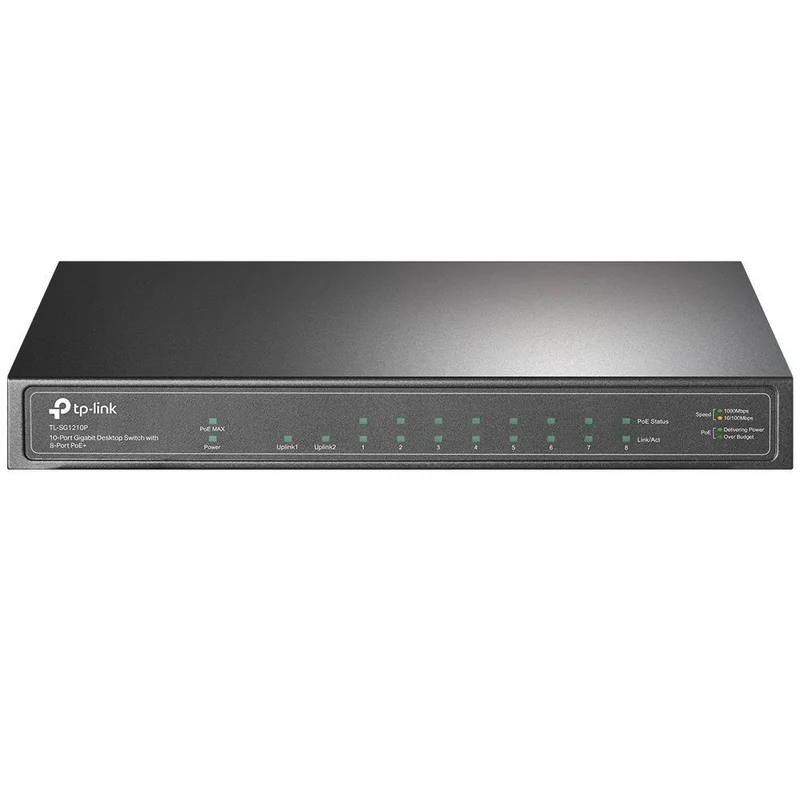 TP-Link TL-SG1210P switch di rete Non gestito Gigabit Ethernet (10/100/1000) Supporto Power over Ethernet (PoE) Grigio [TL-SG1210P]