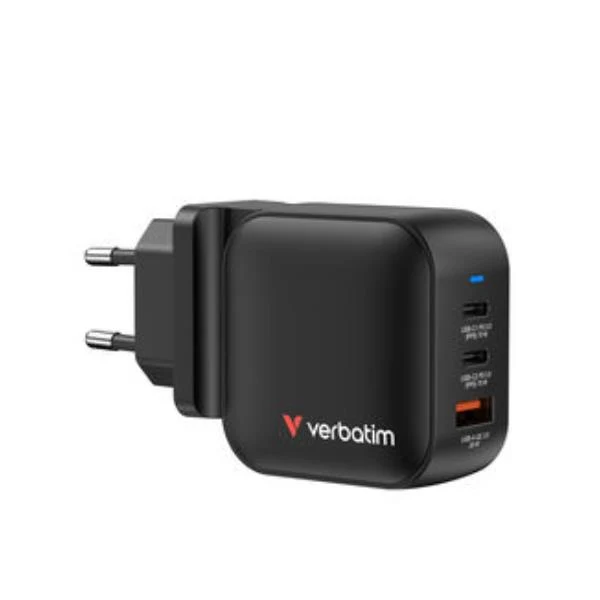 Verbatim Mini GaN Charger 70W Universale Nero AC Ricarica rapida Interno