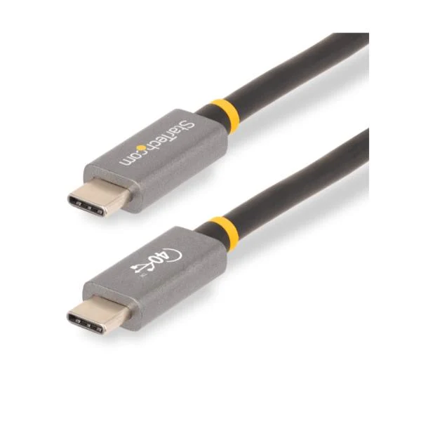 StarTech.com Cavo USB4 da 1 m, Cavo USB Type-C Certificato USB-IF, 40 Gbps, cavo di ricarica e trasferimento dati USB-C, 100W PD, 8K 120Hz/4K 240Hz, compatibile con Thunderbolt 4/3