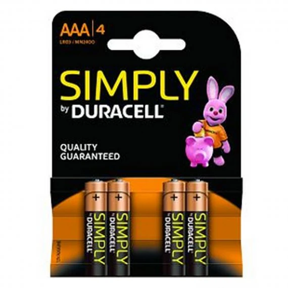 Duracell Batterie Mini Stilo Aaa Simply Mn2400 4 Pz