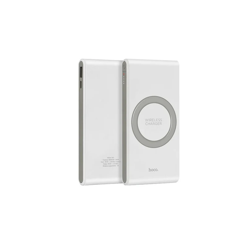 Hoco Power Bank 8000Mah Con Ricarica A Induzione B32 Bianco