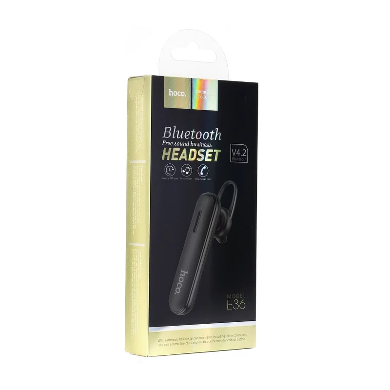 Hoco Auricolare Bluetooth E36 Nero