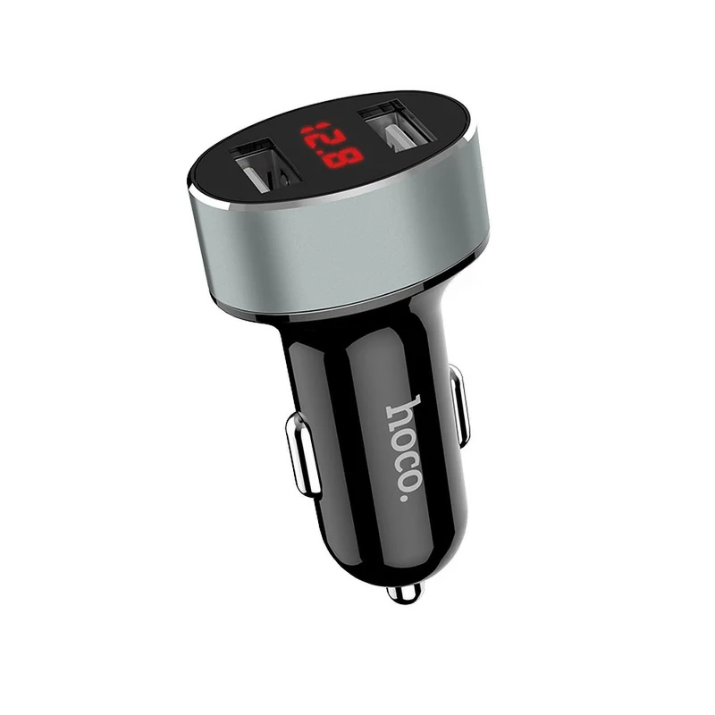 Hoco Caricabatteria Da Auto 2Xusb Con Lcd 5V 2.1A
