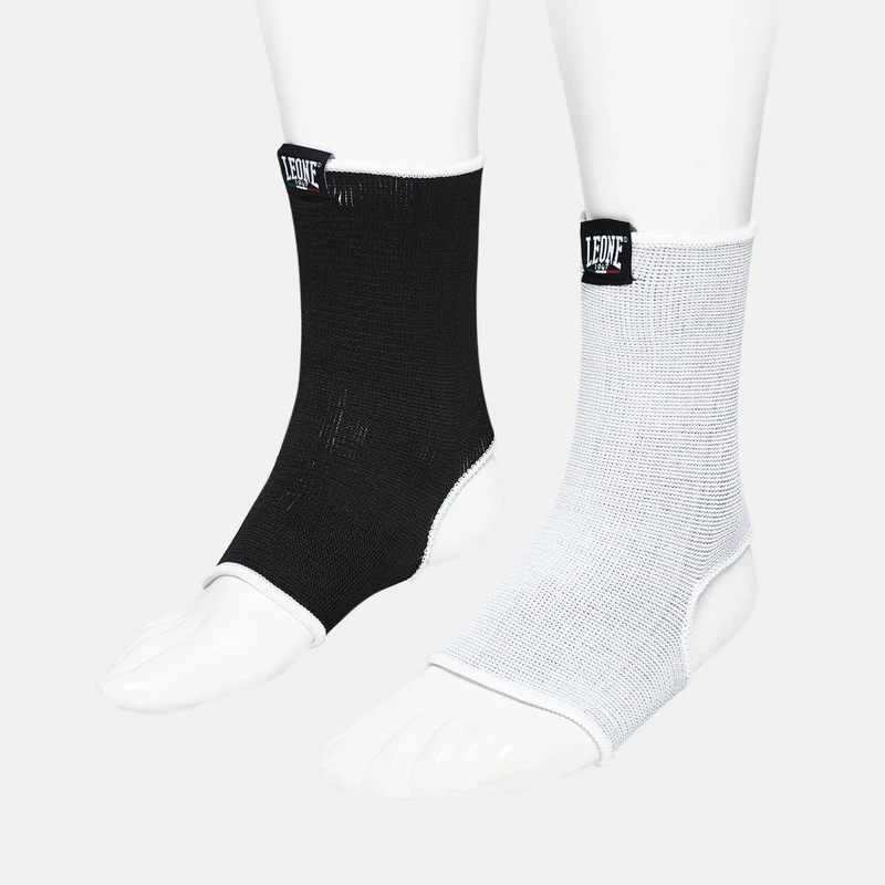 Leone Cavigliera DOUBLE AB716 Nero-Bianco - Protezione Caviglia Boxe