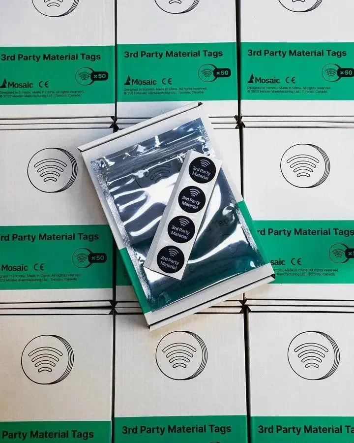 Mosaic 3rd Party Material Tags - 50pz Pack