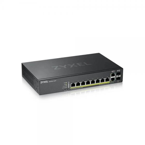 ZYXEL SWITCH MANAGED LAYER 3 LITE, 8X GB POE 180W, 2X SFP, FANLESS DESKTOP/RACK, NFLEX [GS2220-10HP-EU0101F]