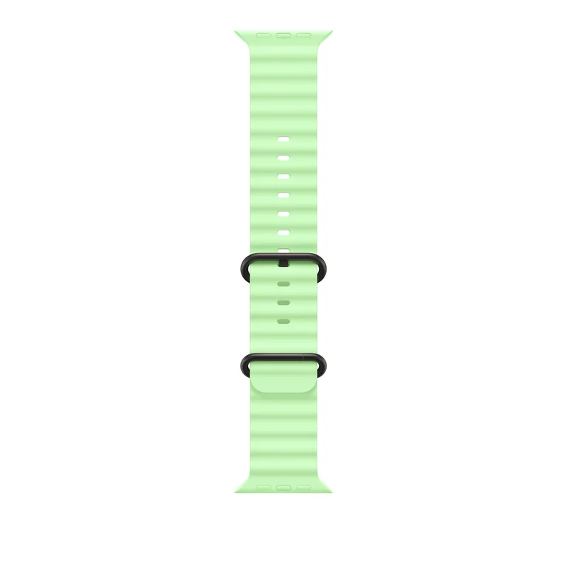 Cinturino Ocean verde neon (49 mm) - Titanio nero