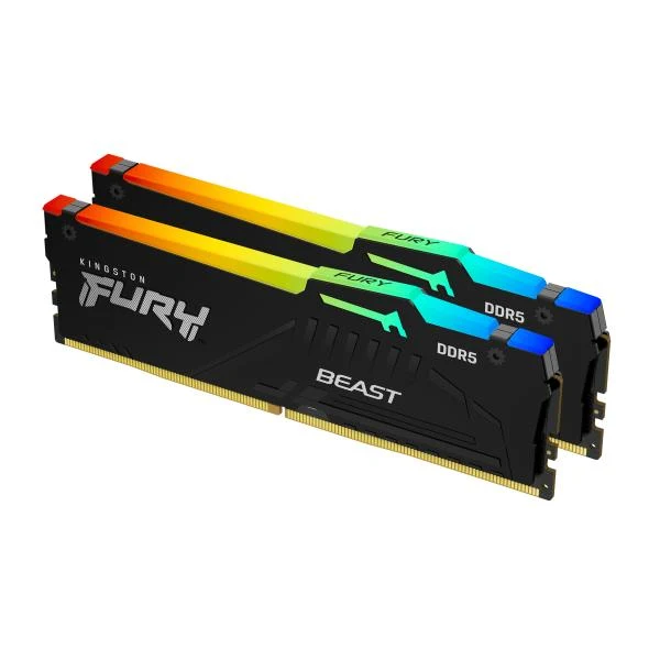 Kingston FURY Beast 32 GB - 2 x 16 GB - DDR5 - 288-pin DIMM - Black [KF560C30BBEAK2-32]