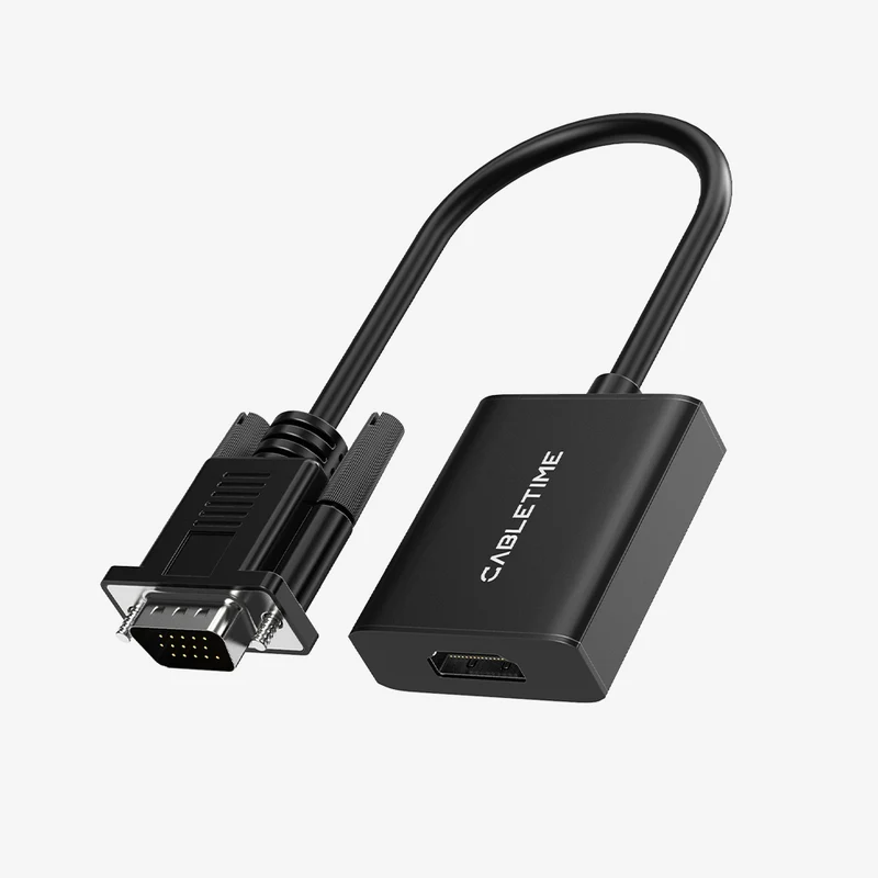 VGA to HDMI Monitor Adapter Converter with USB Audio & Power